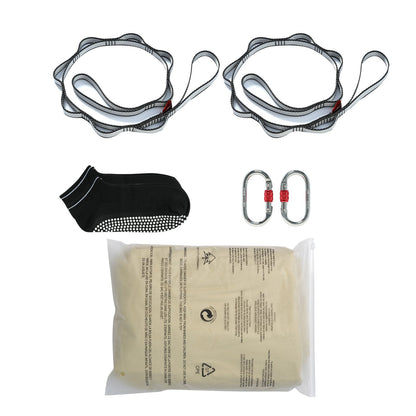 Aerial Yoga Hängmatta & Swing, 4,4 Yards, Aerial Yoga Starter Kit med 100gsm nylontyg, Full Rigging Hårdvara & Enkel installationsguide, Antigravity Flying för alla nivåer Fitness Bodybuilding, Guld