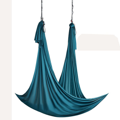 Aerial Yoga Hängmatta & Swing, 5,5 Yards, Aerial Yoga Starter Kit med 100gsm nylontyg, Full Rigging Hårdvara & Enkel installationsguide, Antigravity Flying för alla nivåer Fitness Bodybuilding, Grön