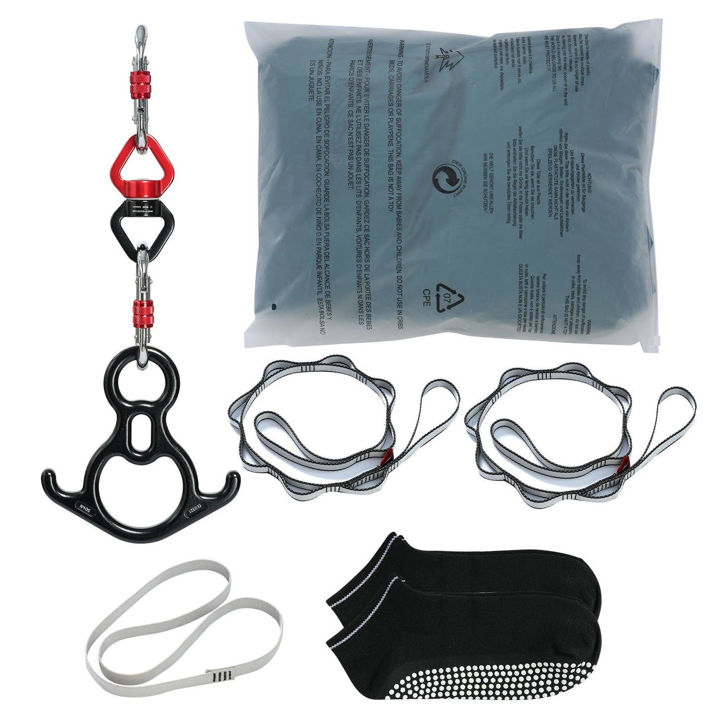 Aerial Silk & Yoga Swing, 8,7 Yards, Aerial Yoga Hängmatta Kit med 100gsm nylontyg, Fullrigging Hårdvara och enkel installationsguide, Antigravity Flying för alla nivåer Fitness Bodybuilding, Grön