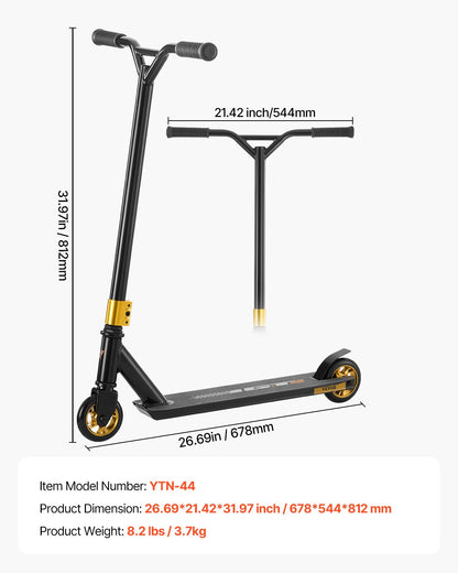 Stunt Scooter Street Trick Scooter för barn Vuxna Lättviktsdäck