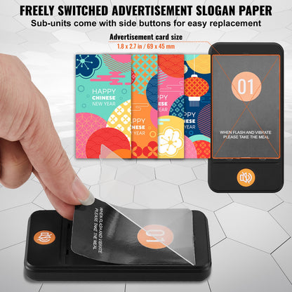 Restaurant Pager System, Wireless 400m Long Range Lineup Waiting Queue Signal, Guest Customer Calling Beepers with Vibration & Flashing, 20 Buzzers for Food Truck, Church, Nursery, Hospital