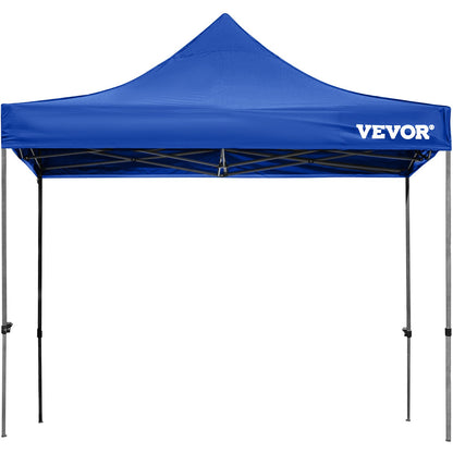 10 x 10 FT Pop Up Canopy Tent, Gazebo Tent with Patio with Removable Side Walls and Carry Bag on Wheels, UV Resistant Waterproof Instant Gazebo Shelter for Party, Garden, Backyard, Blue