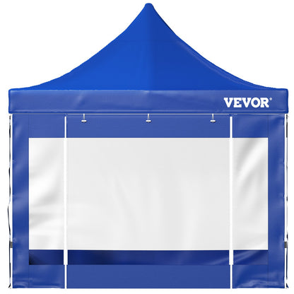 10 x 10 FT Pop Up Canopy Tent, Gazebo Tent with Patio with Removable Side Walls and Carry Bag on Wheels, UV Resistant Waterproof Instant Gazebo Shelter for Party, Garden, Backyard, Blue