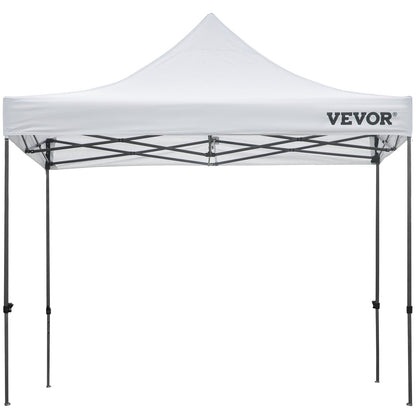 10 x 10 FT Pop Up Canopy Tent, Gazebo Tent with Patio with Removable Side Walls and Carry Bag on Wheels, UV Resistant Waterproof Instant Gazebo Shelter for Party, Garden, Backyard, White