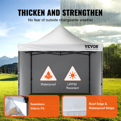10x10 FT Pop up Canopy with Removable Sidewalls, Instant Canopies Portable Gazebo & Wheeled Bag, UV Resistant Waterproof, Enclosed Canopy Tent for Outdoor Events, Patio, Backyard, Party, Camping