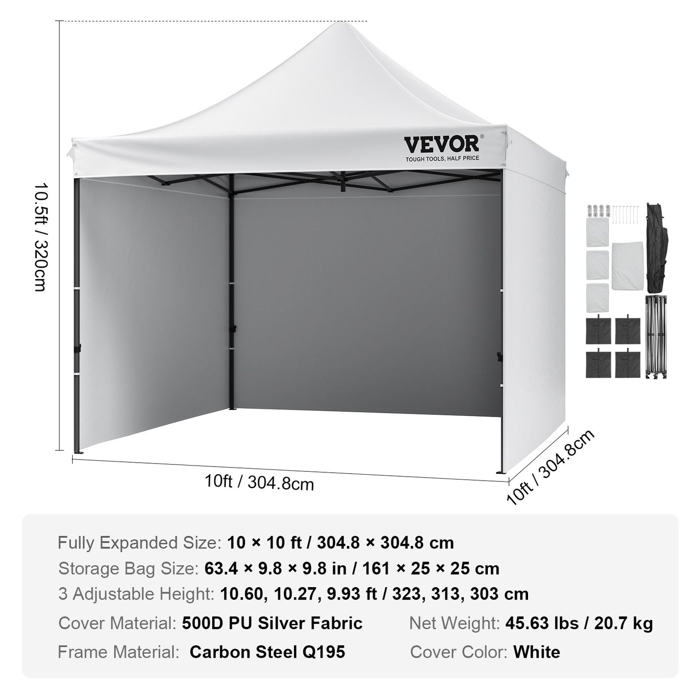 10x10 FT Pop up Canopy with Removable Sidewalls, Instant Canopies Portable Gazebo & Wheeled Bag, UV Resistant Waterproof, Enclosed Canopy Tent for Outdoor Events, Patio, Backyard, Party, Camping