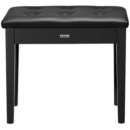 Klaviertastatur-Bank mit Stauraum, gepolsterter Sitz, Holz-Kosmetiktisch, Bücherregal, Hocker