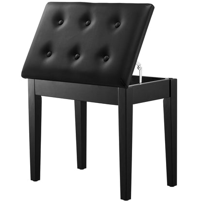 Klaviertastatur-Bank mit Stauraum, gepolsterter Sitz, Holz-Kosmetiktisch, Bücherregal, Hocker