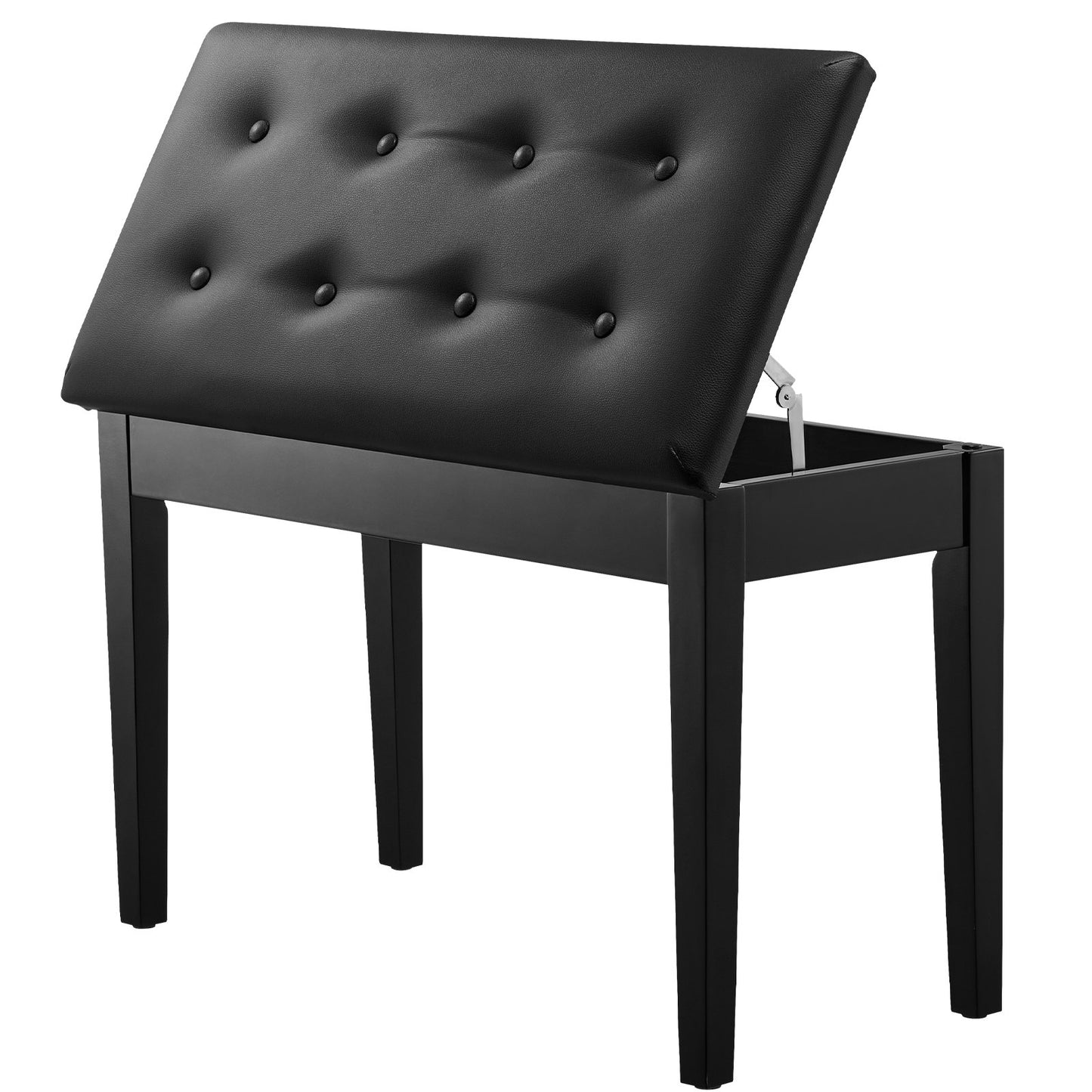 Duett-Klavier-Tastatur-Bank mit Stauraum, gepolsterter Sitzfläche, Holz-Kosmetiktisch, Bücherregal, Hocker