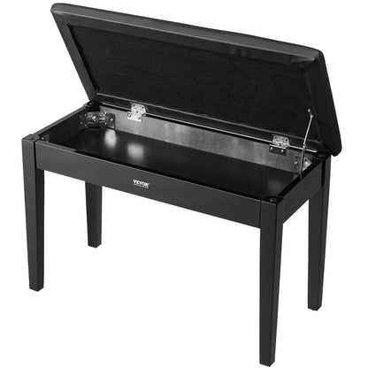 Duett-Klavier-Tastatur-Bank mit Stauraum, gepolsterter Sitzfläche, Holz-Kosmetiktisch, Bücherregal, Hocker