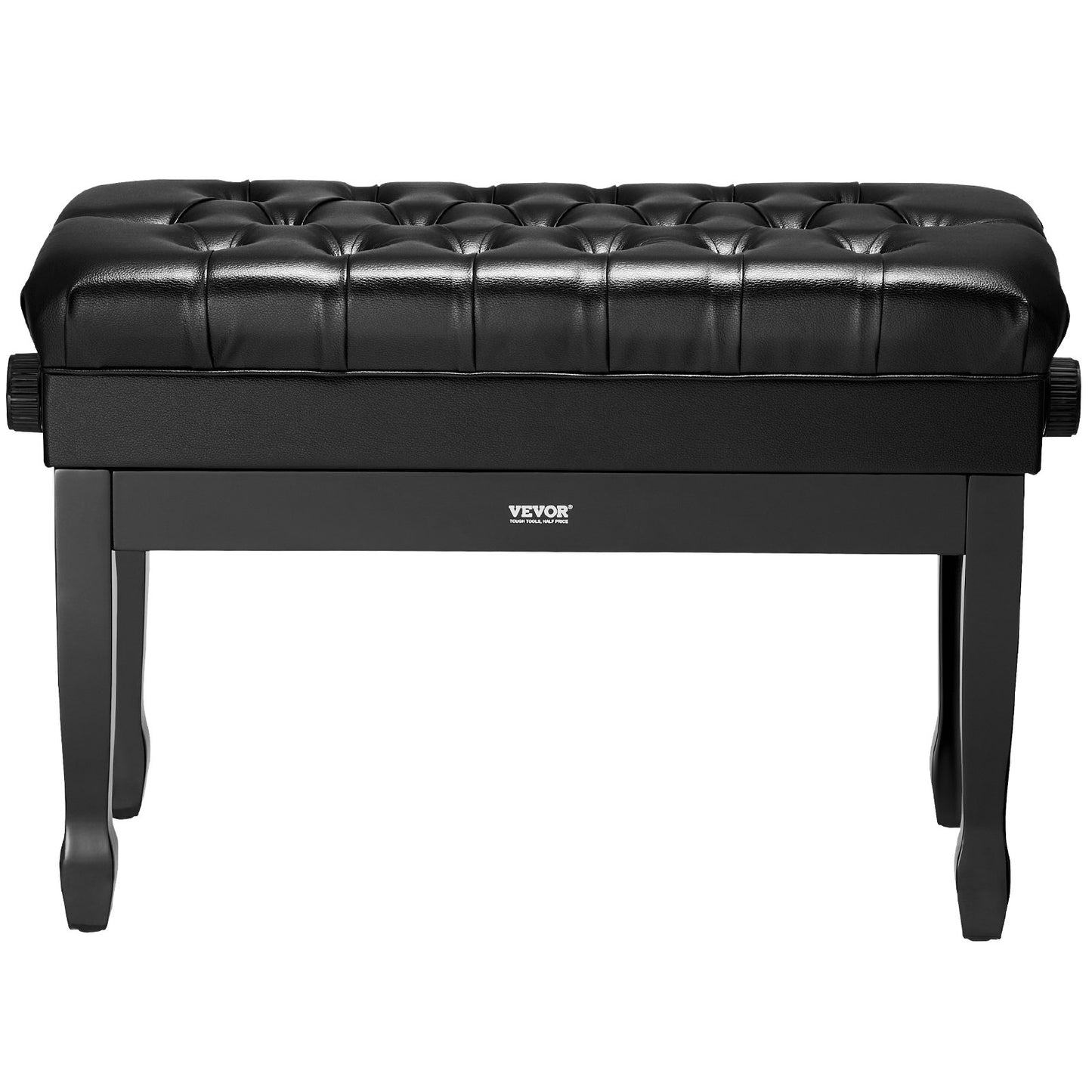 Adjustable Piano Keyboard Bench Storage Padded Seat Wooden Bookcase