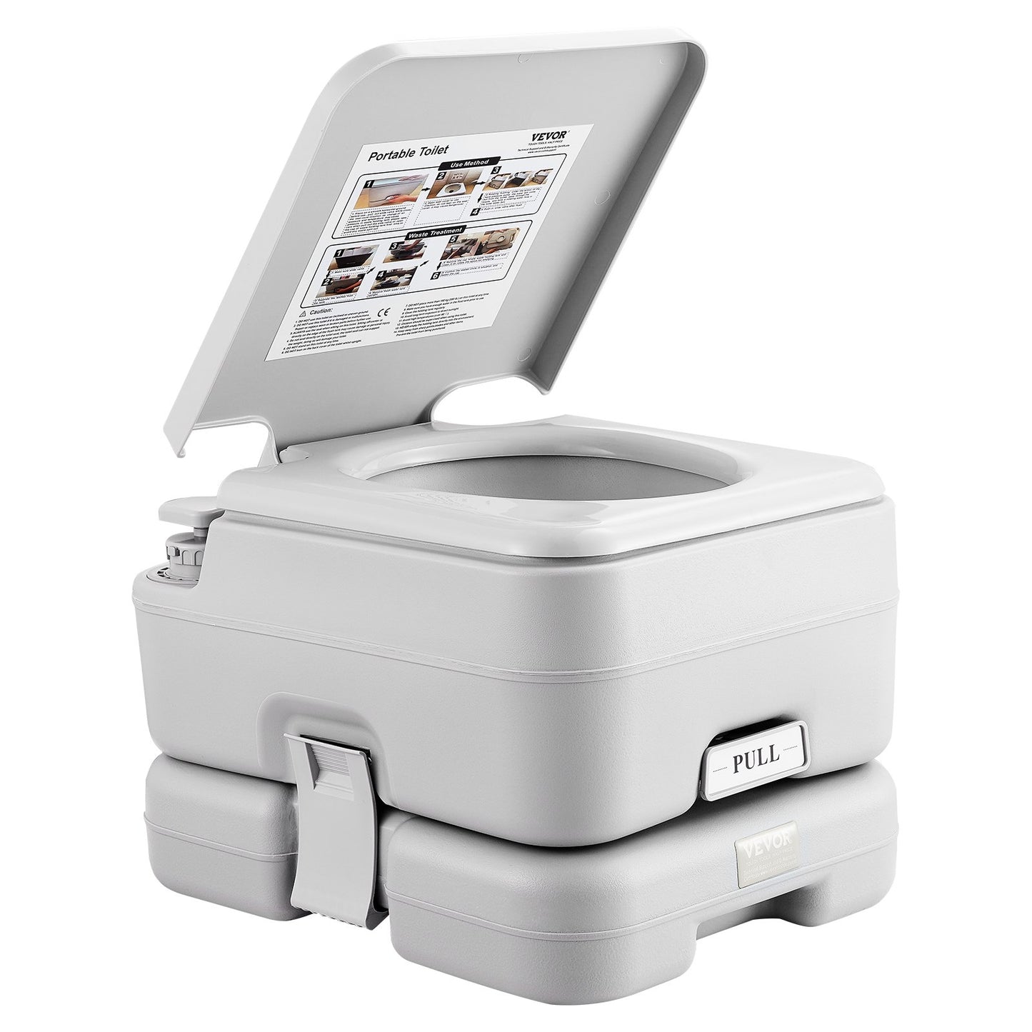 Tragbare Toilette Spülung Reise Camping 3,2 Gal Kommode Töpfchen Outdoor Indoor