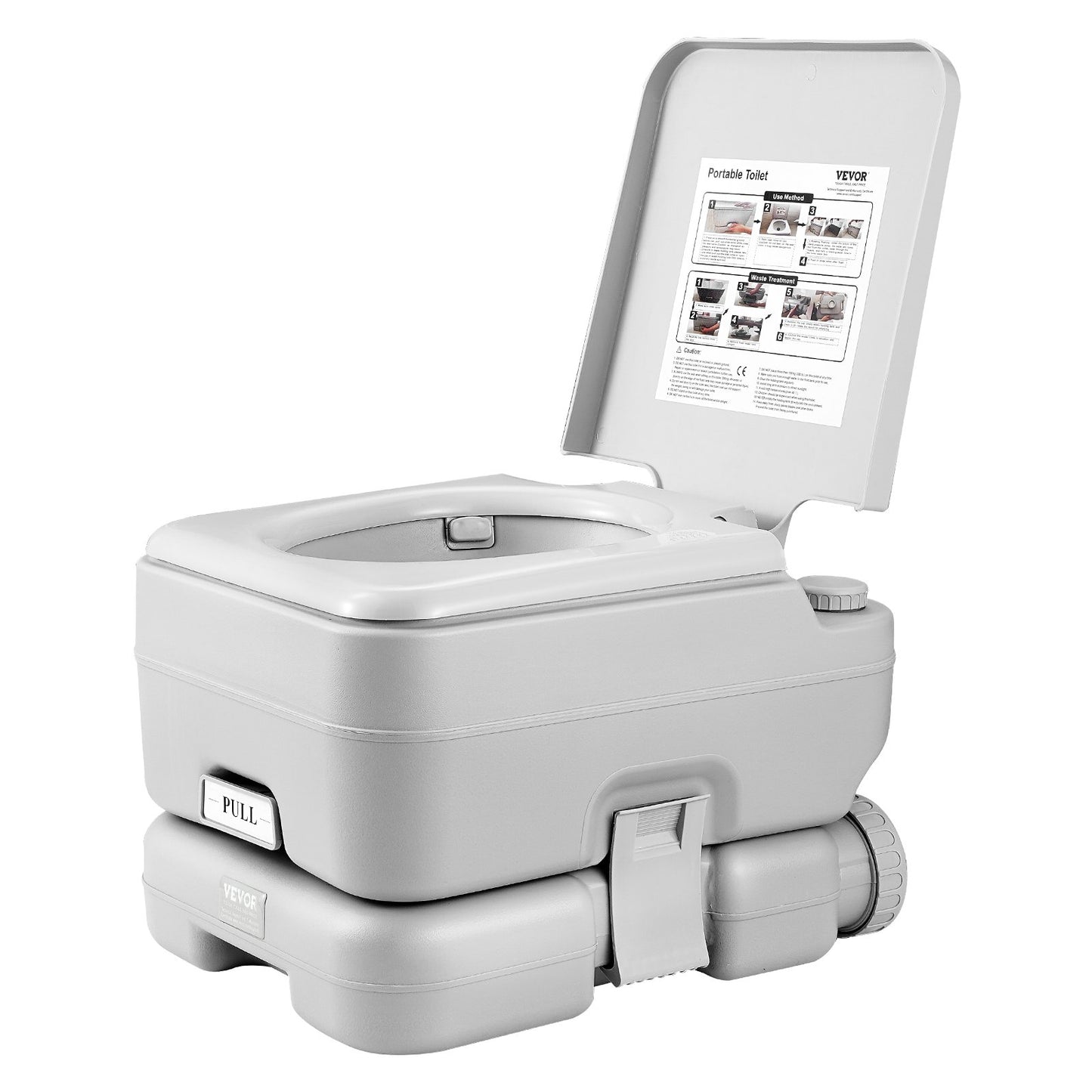 Tragbare Toilette Spülung Reise Camping 3,2 Gal Kommode Töpfchen Outdoor Indoor