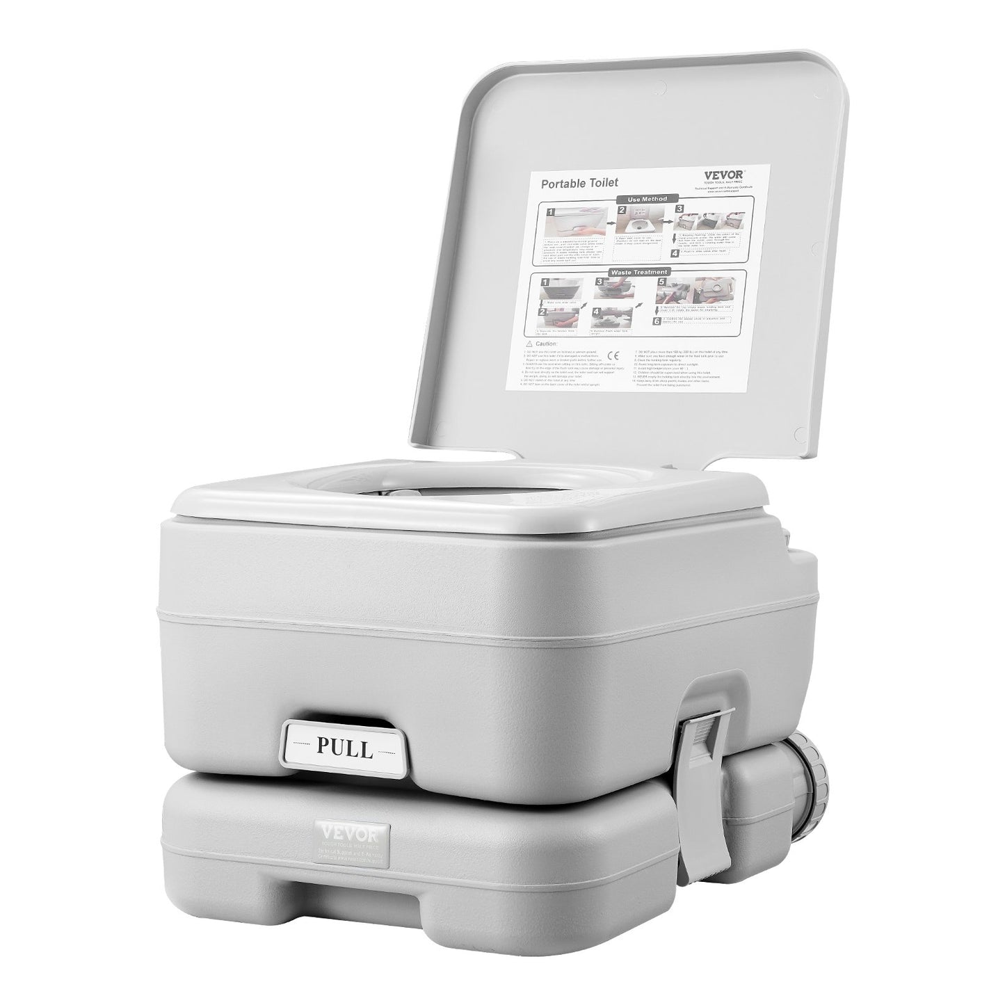 Tragbare Toilette Spülung Reise Camping 3,2 Gal Kommode Töpfchen Outdoor Indoor