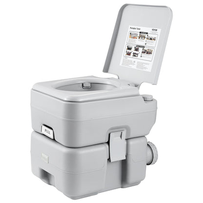 Tragbare Toilette mit Spülung, für Reisen und Camping, 5,3 Gallonen, Toilettenstuhl, Töpfchen mit Tragetasche