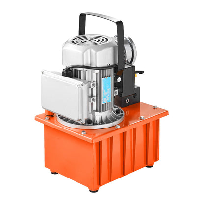 Electric Hydraulic Pump, 10000 PSI 750W 110V, 488 in³/8L Capacity, Single Acting Manual Valve, Electric Driven Hydraulic Pump Power Pack Unit with Lever Switch for Punching/Bending/Jack Machines
