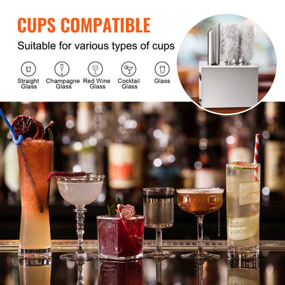 Weinglaspolierer 5-Bürsten-Poliermaschine 330 Tassen/h für Bar-Restaurant