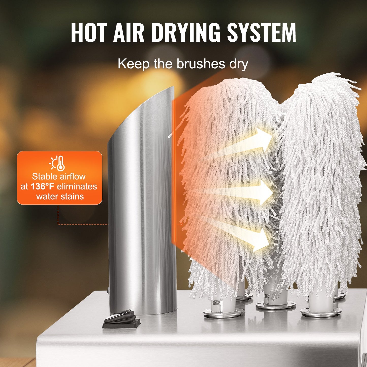 Weinglaspolierer 5-Bürsten-Poliermaschine 330 Tassen/h für Bar-Restaurant