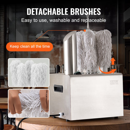 Weinglaspolierer 5-Bürsten-Poliermaschine 330 Tassen/h für Bar-Restaurant