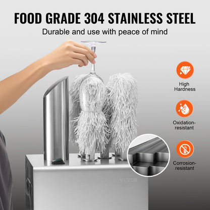 Weinglaspolierer 5-Bürsten-Poliermaschine 330 Tassen/h für Bar-Restaurant