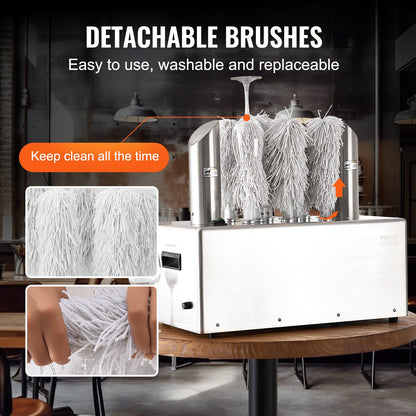 Wine glass polisher 8-brush polishing machine 660 cups/h for bar restaurant