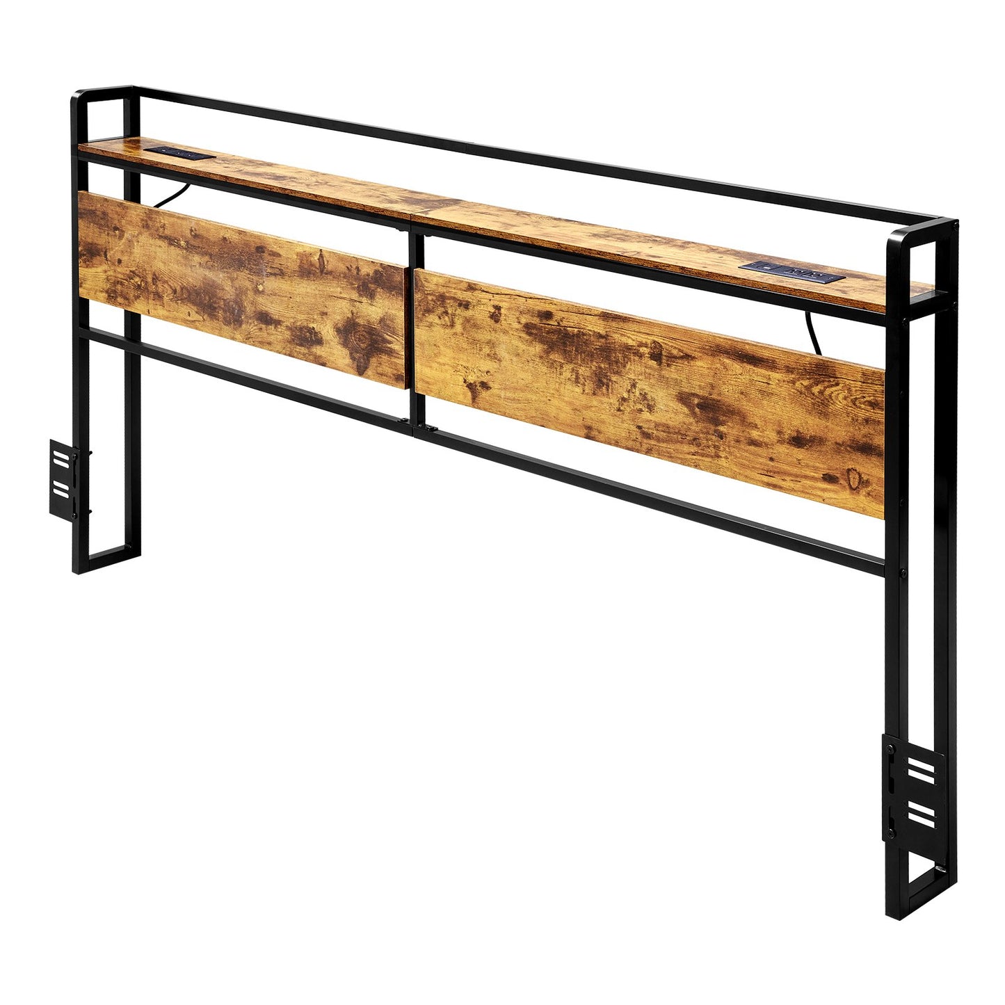 Sänggavel för King Size Säng Sänggavel med Hylla och Laddstation