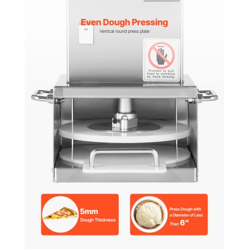 6 Inch Electric Pizza Dough Press Machine Commercial Pizza Dough Press