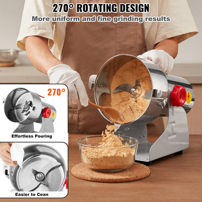 1000g Commercial Spice Grinder Electric Grain Grinder High Speed Grinder