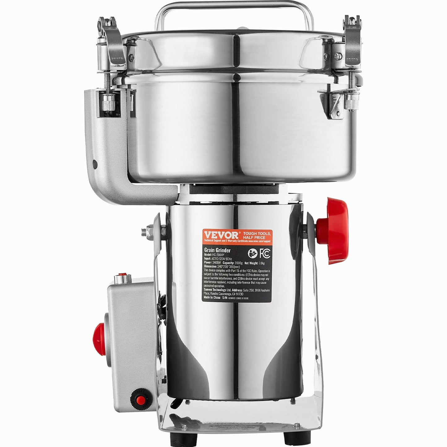 2000g kommerzielle Gewürzmühle Elektrische Getreidemühle Hochgeschwindigkeitsmühle