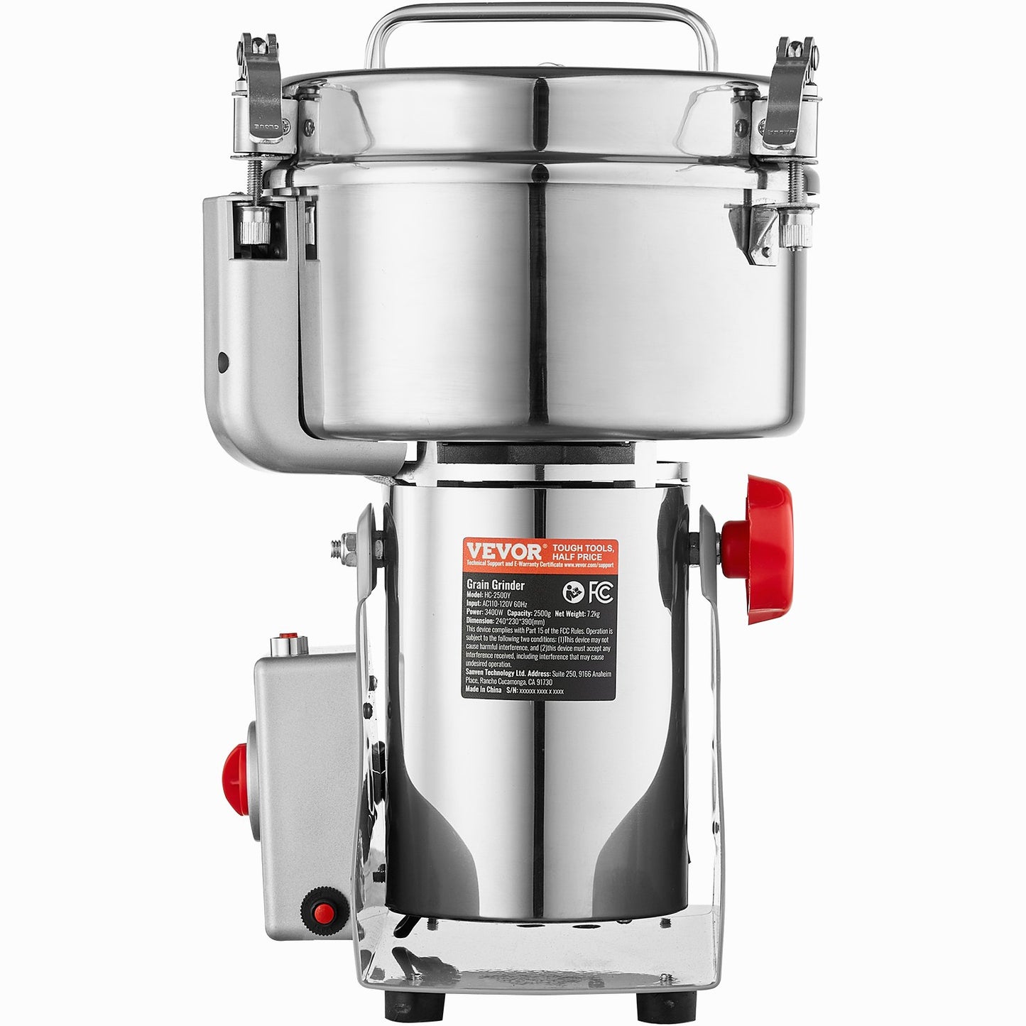 2500g Commercial Spice Grinder Electric Grain Grinder High Speed Grinder