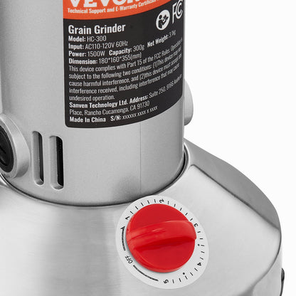 300g Commercial Spice Grinder Electric Grain Grinder High Speed Grinder