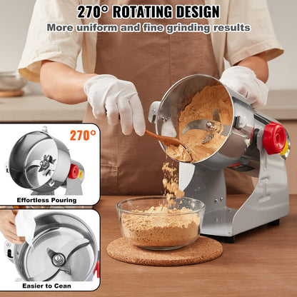 500g Commercial Spice Grinder Electric Grain Grinder High Speed Grinder