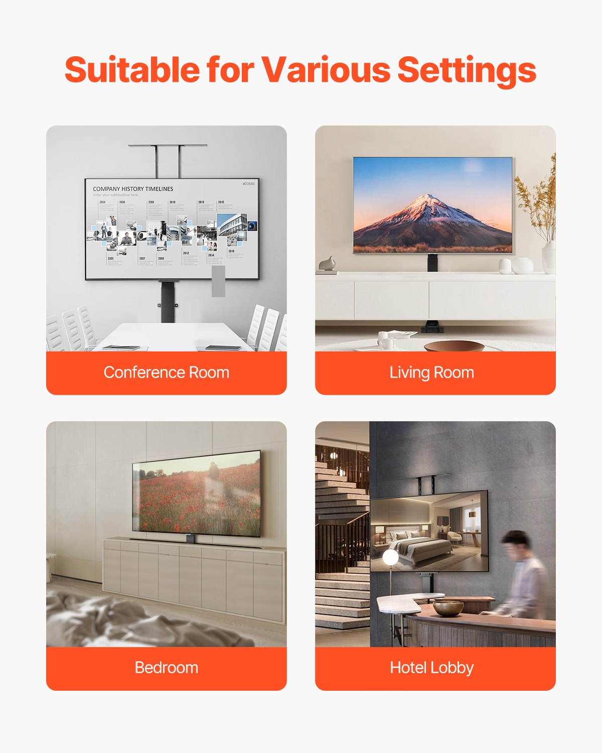 Motorisierte TV-Hebehalterung mit Fernbedienung für 32-70-Zoll-Fernseher