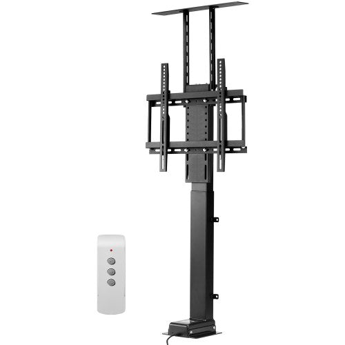 Motorized TV Lift Stand, 132 lbs max Load Adjustable TV Lift Stand Mount Bracket, Vertical Electric TV Bracket with Remote Control, for 32-55 in (Not in Cabinet) / 32 - 50 in (in Cabinet) TVs