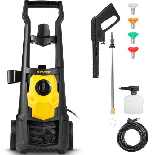 Electric Power Washer, 2000 PSI, Max 1.65 GPM Pressure Washer with 30 ft Hose & Reel, 5 Quick Connect Nozzles, Foam Cannon, Portable to Clean Patios, Cars, Fences, Driveways, ETL Listed