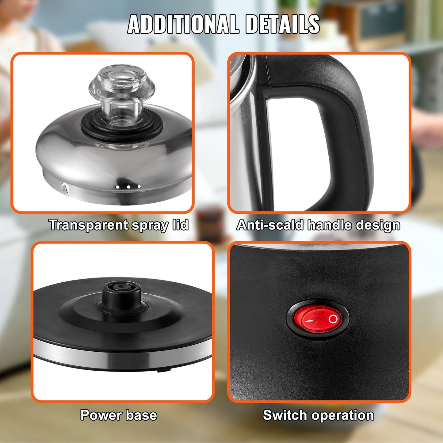 12-Cup Electric Percolator Coffee Pot, 304 Stainless Steel Coffee Percolator with Keep Warm Function & Heat-Resistant Handle, Classic Coffee Maker, Quick Brew & Easy-Pour Spout, Silver