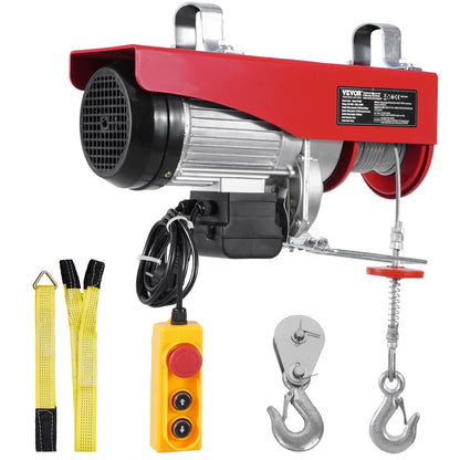 Electric hoist crane winch 2640 lbs with 14 ft wired remote control 230V