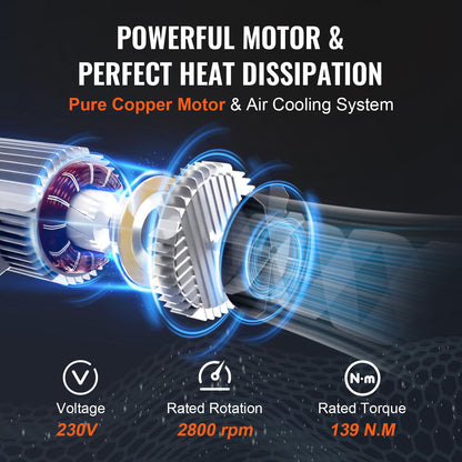 Elektrische Hebekranwinde 880 lbs mit 14 ft Kabelfernbedienung 230V
