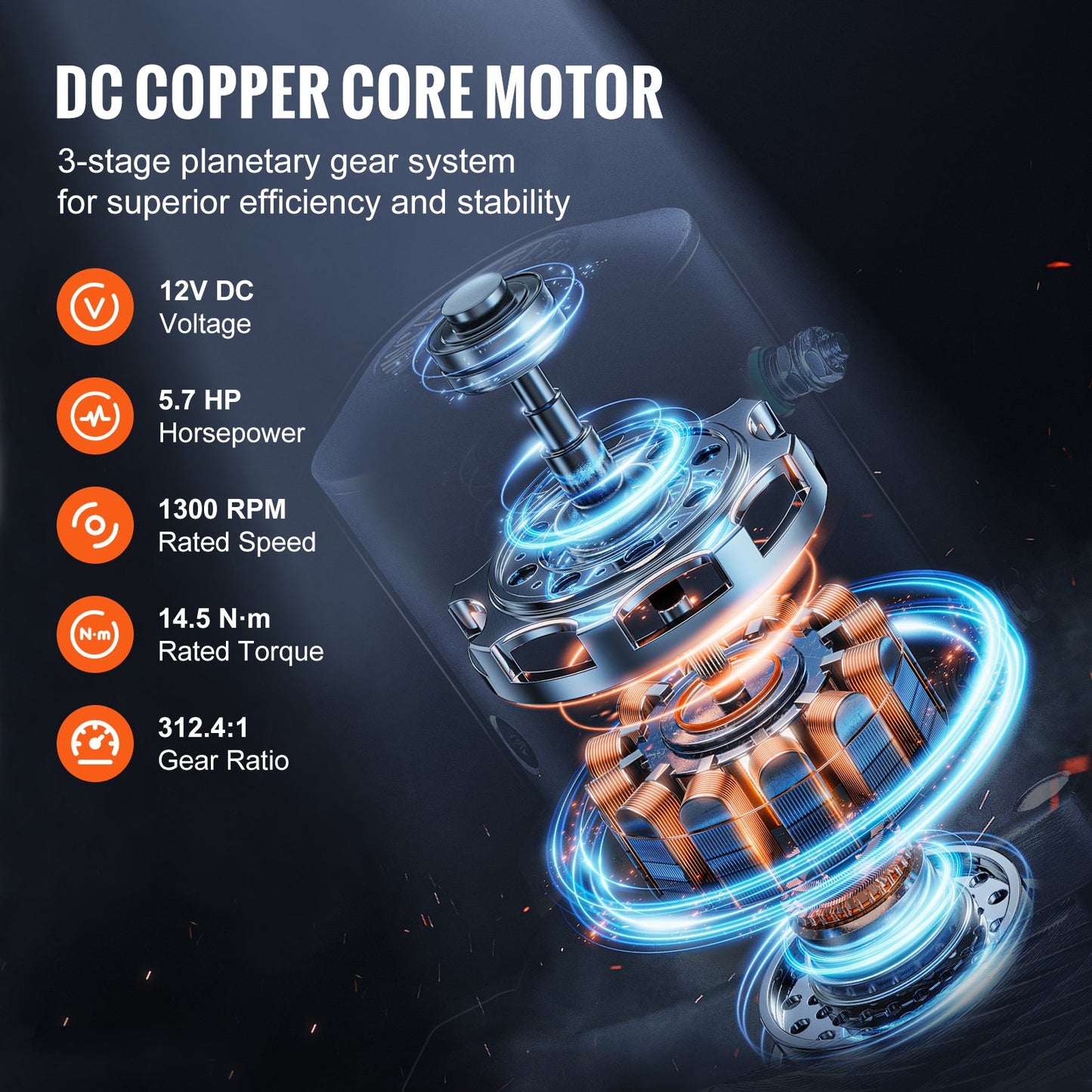 Elektrische Seilwinde für Lkw, 8,7 kg, Stahlkabel, IP65, wasserdicht, Fernbedienung