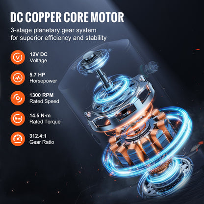 Elektrische Seilwinde für Lkw, 8,7 kg, Stahlkabel, IP65, wasserdicht, Fernbedienung