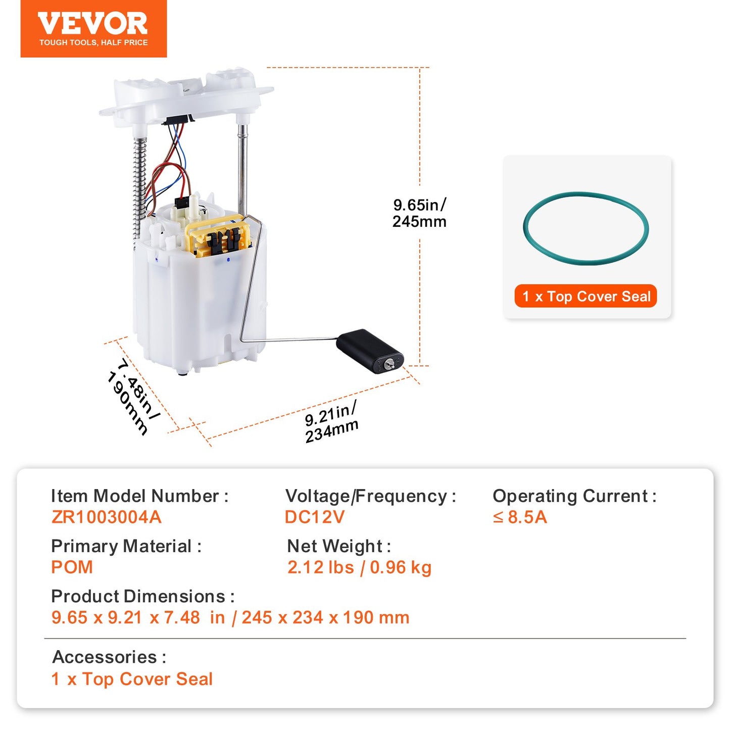 Electric Fuel Pump Module Assembly, Compatible with 2005-2017 Chrysler 300, 2008-2017 Dodge Challenger, 2006-2015 Dodge Charger, 2005-2008 Dodge Magnum, V6 V8 2.7L 3.5L 3.6L 5.7L 6.1L 6.4L