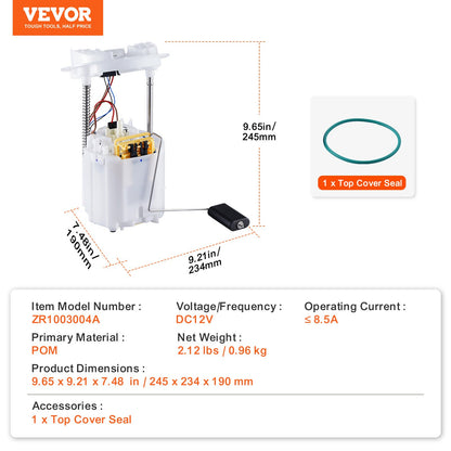 Electric Fuel Pump Module Assembly, Compatible with 2005-2017 Chrysler 300, 2008-2017 Dodge Challenger, 2006-2015 Dodge Charger, 2005-2008 Dodge Magnum, V6 V8 2.7L 3.5L 3.6L 5.7L 6.1L 6.4L