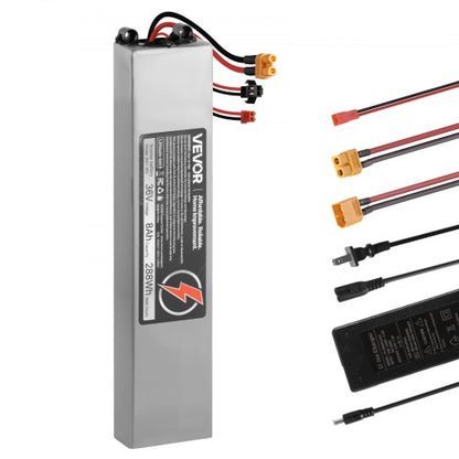 36V Scooter Battery Pack, 8Ah, 8000mAh Lithium Battery Replacement with 30A BMS, Charger, 500+ Cycles, Compatible with 1440W Motors, for Imitation M365 Electric Scooters, Without Communication