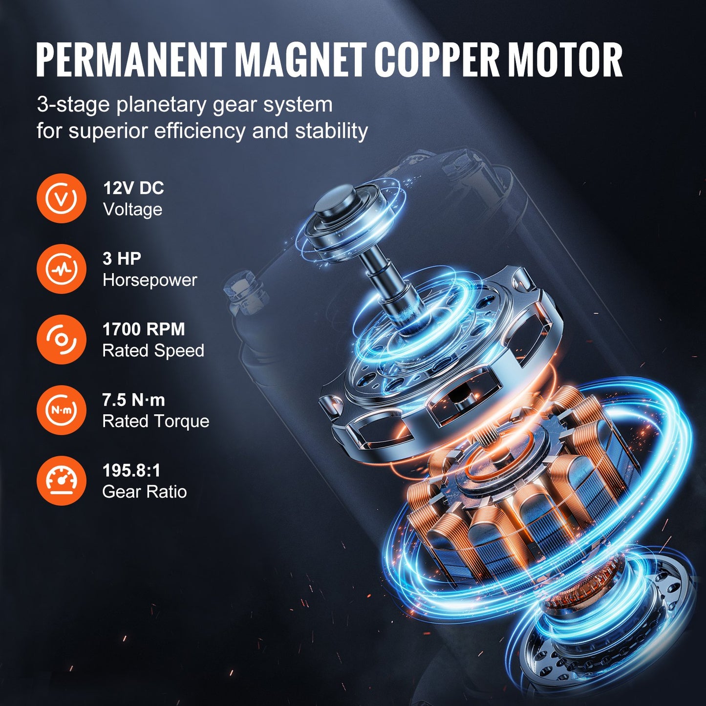 Electric Winch Truck 10,000 lb Synthetic Rope Waterproof Remote Control