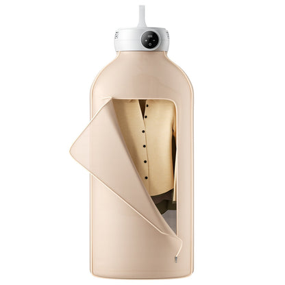 Portable Clothes Dryer, Clothes Dryer with Dryer Bag, PTC Heating & LED Display, Foldable Mini Dryer with 5-H Timer for Apartments, Dorms, RVs, or Hotels, 600W, Beige