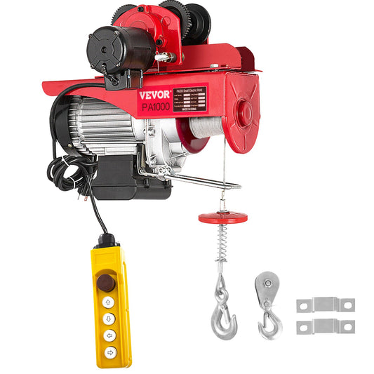 Electric Wire Rope Hoist with Trolley, Electric Wire Rope Hoist with Trolley Remote Control Industry 1000KG/2200LBS Capacity
