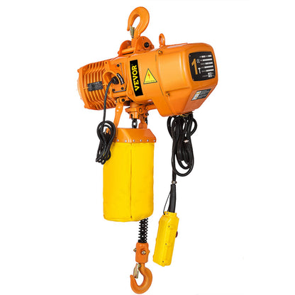 Electric Chain Hoist Single Phase Crane Hoist 2200 lbs Load 13 Feet Lift