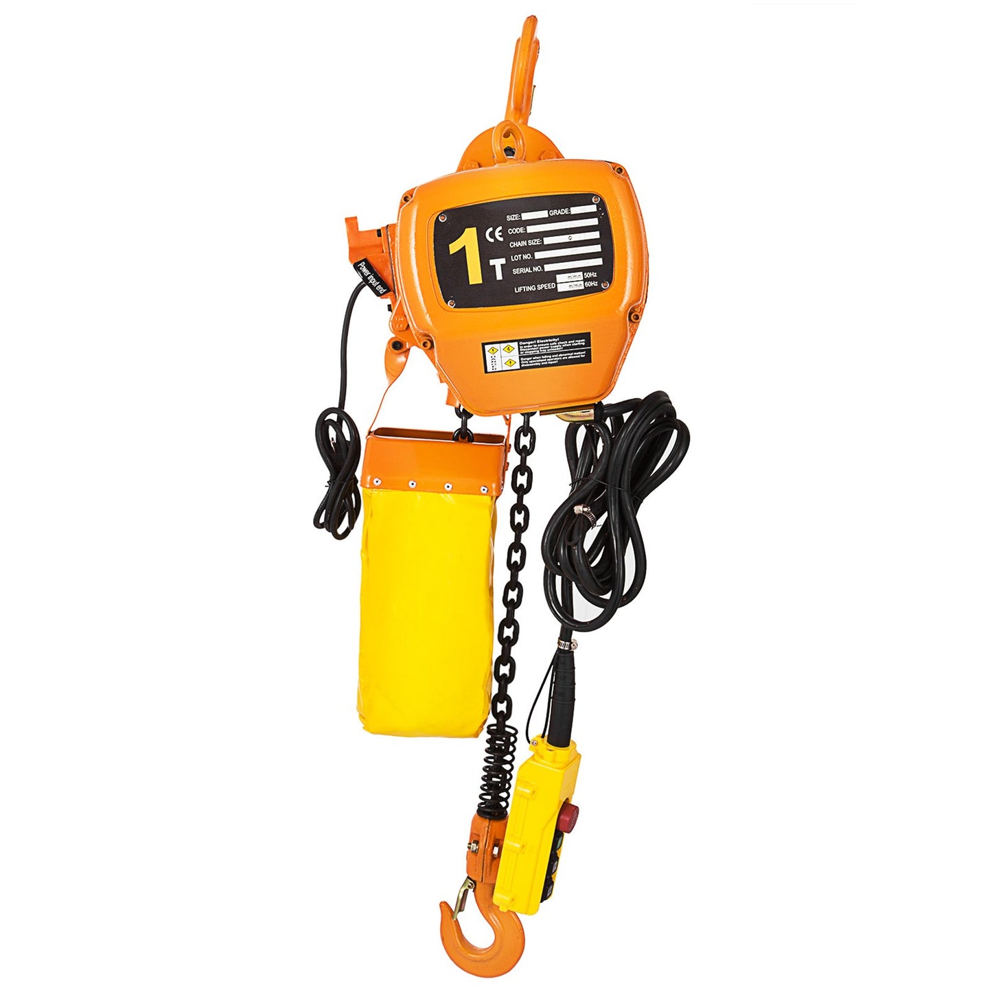 Electric Chain Hoist Single Phase Crane Hoist 2200 lbs Load 13 Feet Lift