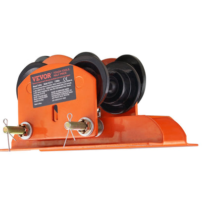 Elektrisk lyftvagn manuell, 1100 lbs/0,5 ton Kapacitet för PA200 PA250 PA300 PA400 PA500, skjutbalkvagn med dubbla hjul, 2,36"-4,72" justerbar flänsbredd för rakböjd I-balk