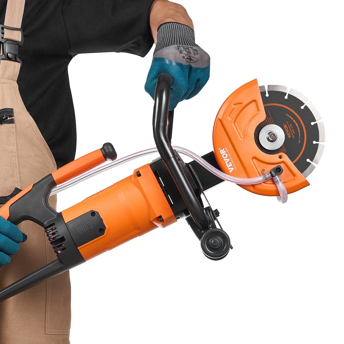 7'' elektrisk betongsåg våt/torrsågskärare med vattenpump och blad